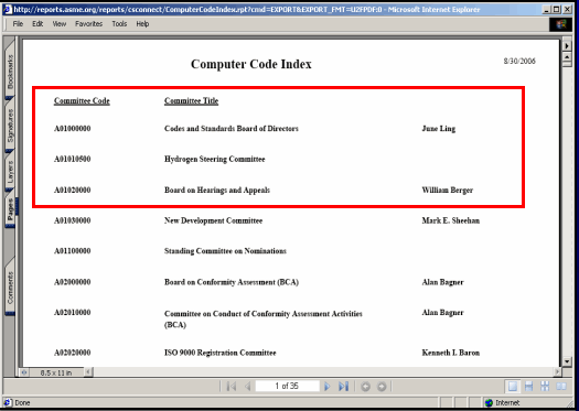 Reports, Rosters and Mailing Reports